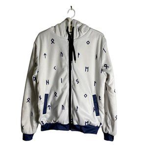 VALHYR Men's Patterned Faux Sherling Full Zip Hooded Jacket